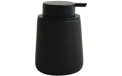 MSV | Seifenspender Maonie, Schwarz matt | Keramik, 320 ml, 8.5x12.6 cm (DxH)