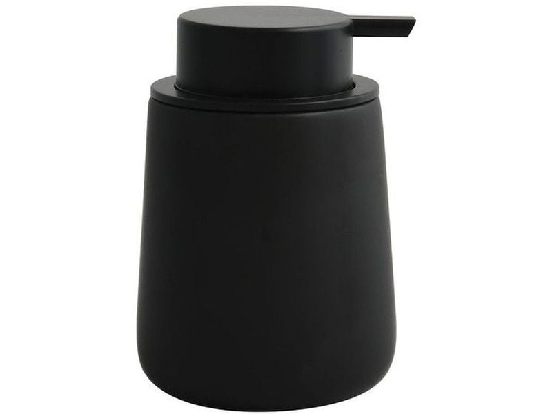 MSV | Seifenspender Maonie, Schwarz matt | Keramik, 320 ml, 8.5x12.6 cm (DxH)