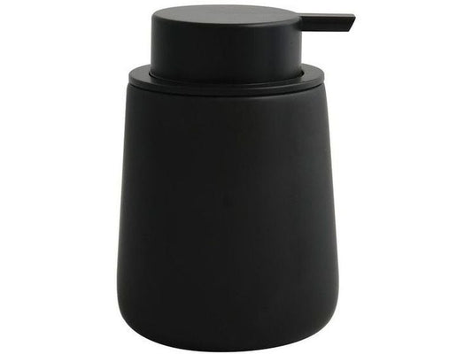 MSV | Seifenspender Maonie, Schwarz matt | Keramik, 320 ml, 8.5x12.6 cm (DxH)