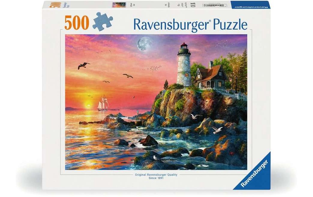 Puzzle Leuchtturm am Abend