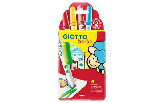 Giotto, Filzstift be-bé 6 Stück, Mehrfarbig