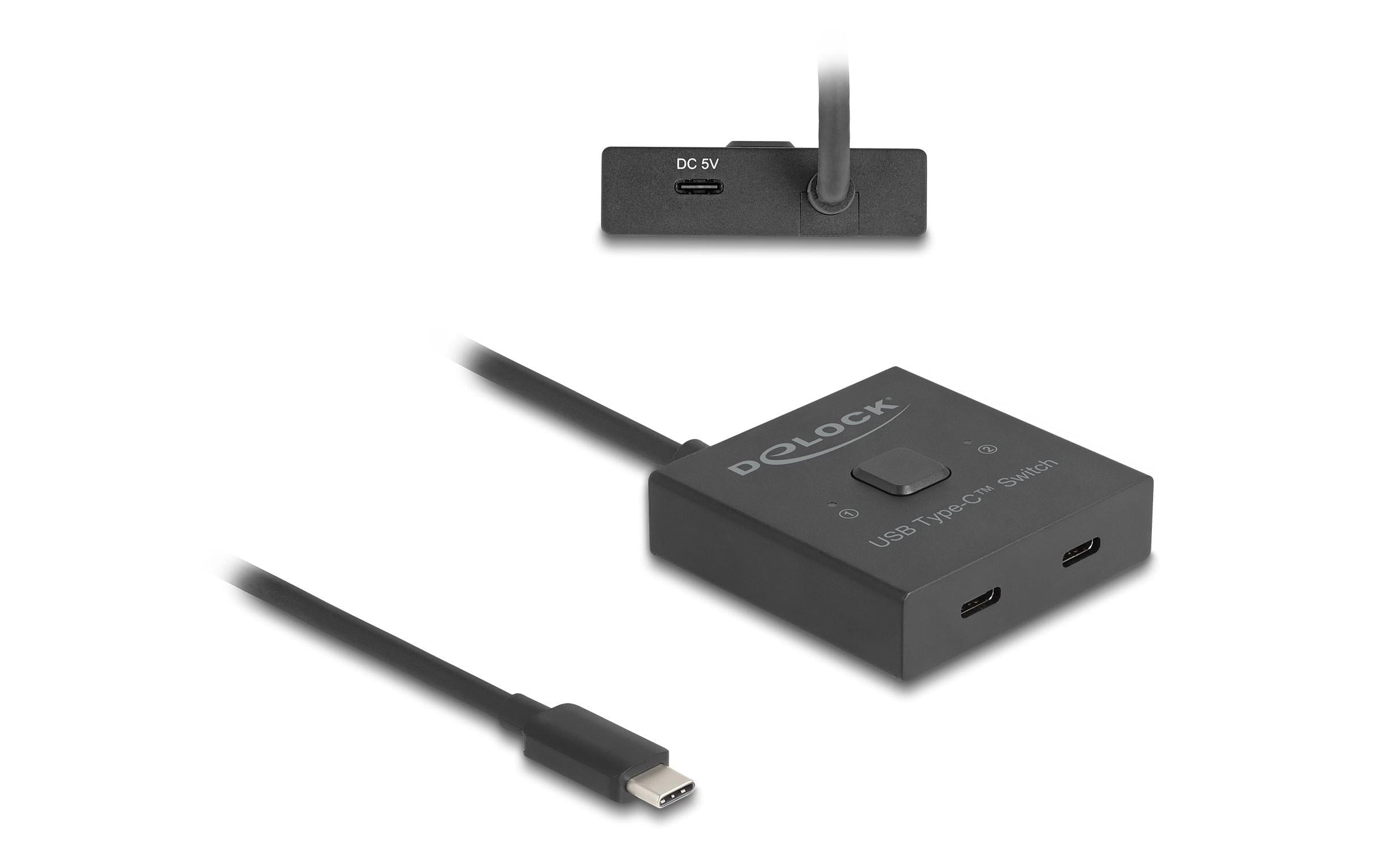 Delock USB 10Gbps  Type-C Switch 2 auf 1