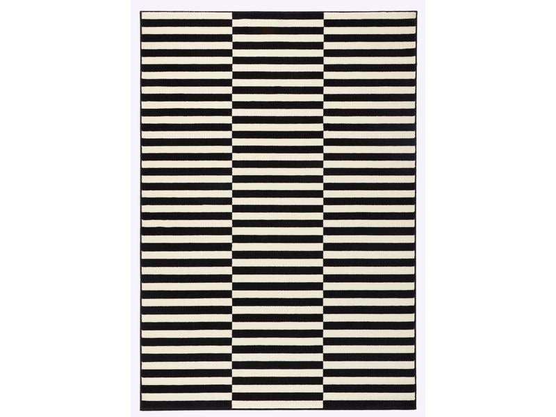 Hanse Home | Teppich Panel | 100% Polypropylen, 160x230 cm, Black/Cream