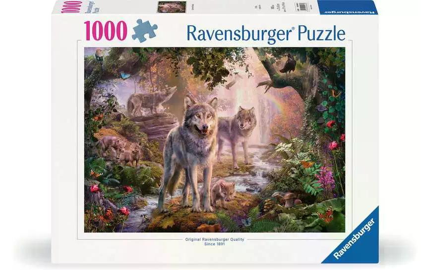 Puzzle Wolfsfamilie im Sommer