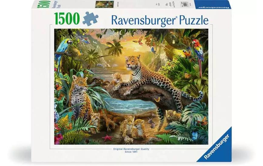 Puzzle Leopardenfamilie im Dschungel