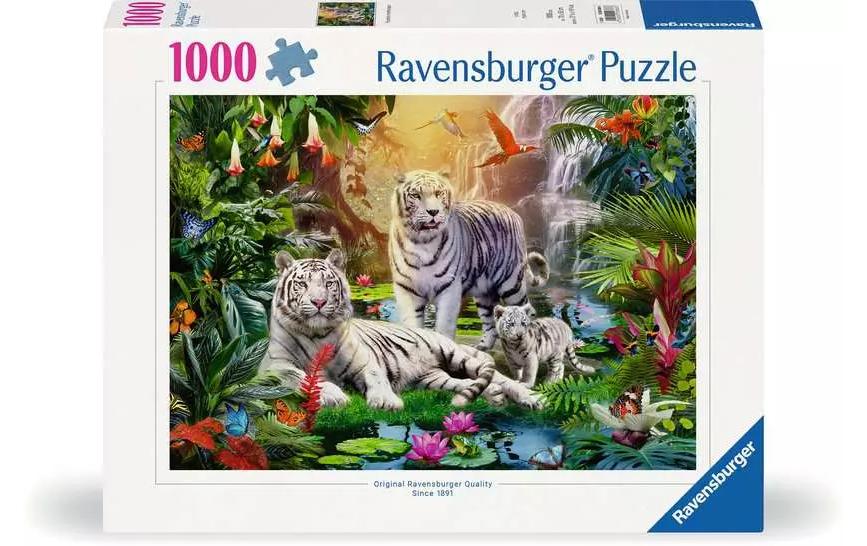 Puzzle Familie der Weissen Tiger