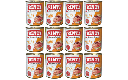Rinti, Nassfutter Kennerfleisch pur Dose Hu
