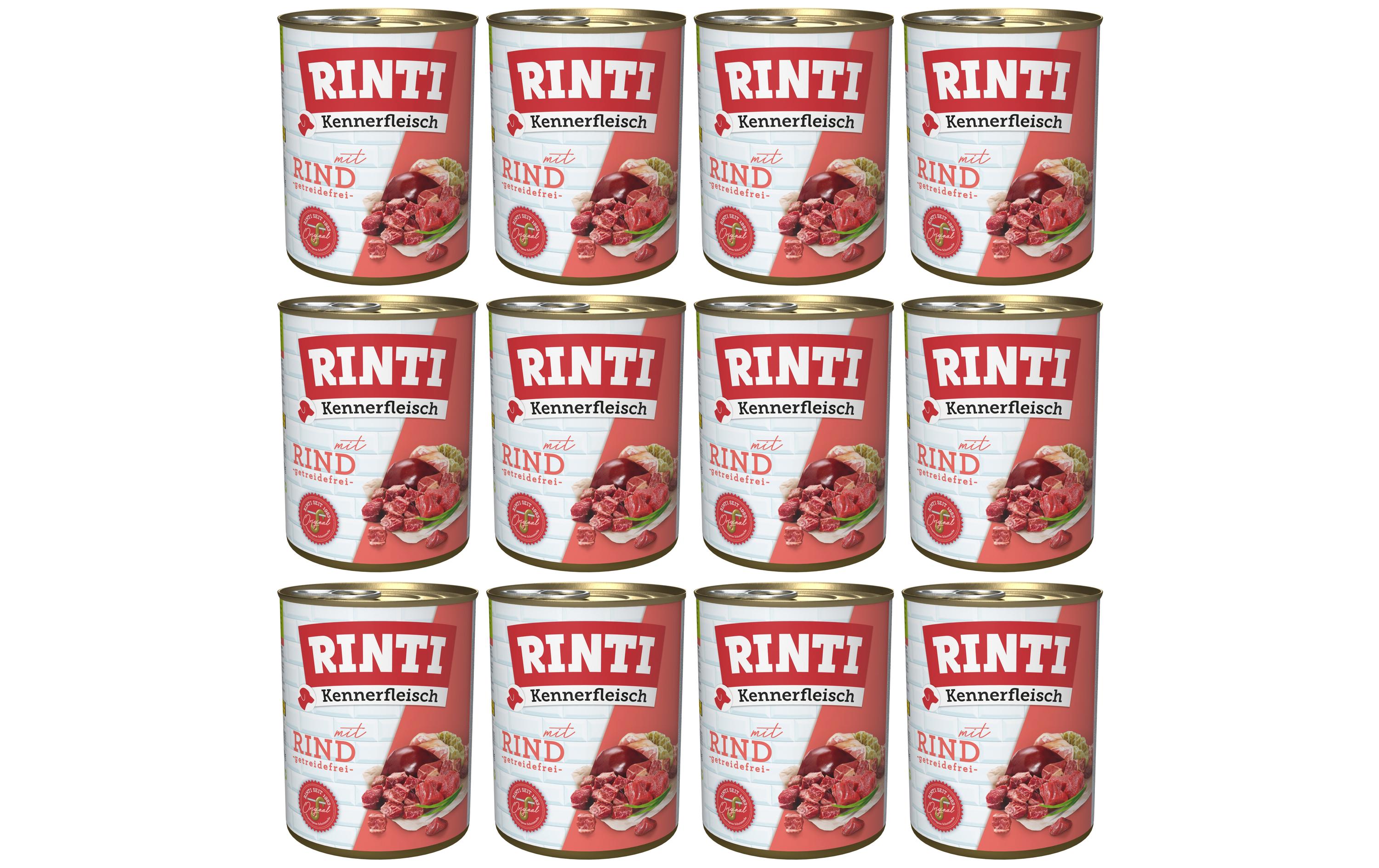 Rinti, Nassfutter Kennerfleisch pur Dose Ri