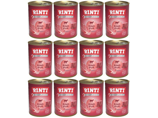 Rinti | Singlefleisch Dose Rind Pur KIT | 12 x 400g