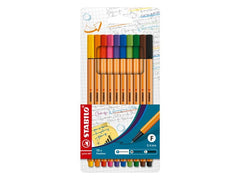 STABILO | point 88 10er Etui | Farben: grün, rot, blau, schwarz, violett