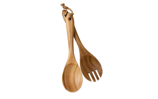 Esmée | Salatbesteck aus Akazienholz | 26x7 cm (LxB), Lebensmittelecht