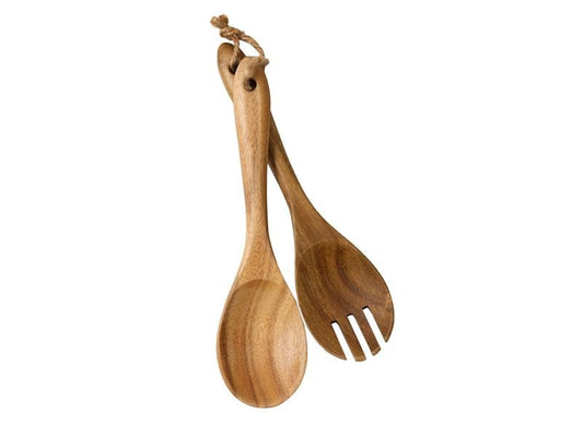Esmée | Salatbesteck aus Akazienholz | 26x7 cm (LxB), Lebensmittelecht