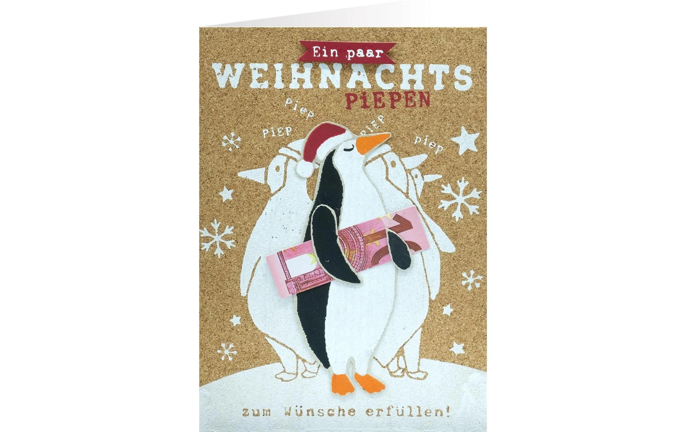 Sheepworld Weihnachtskarte Kork Pinguine