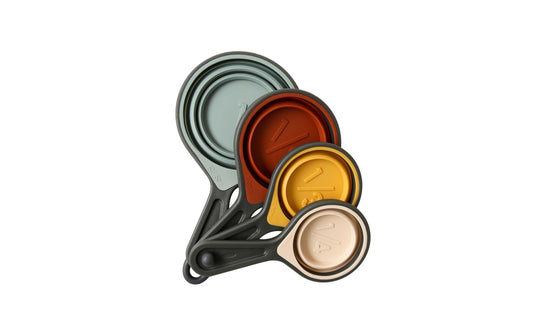Esmée | Messlöffelset aus Silikon, 4er Set | 1, 1/2, 1/3, 1/4 Cup, Lebensmittelecht