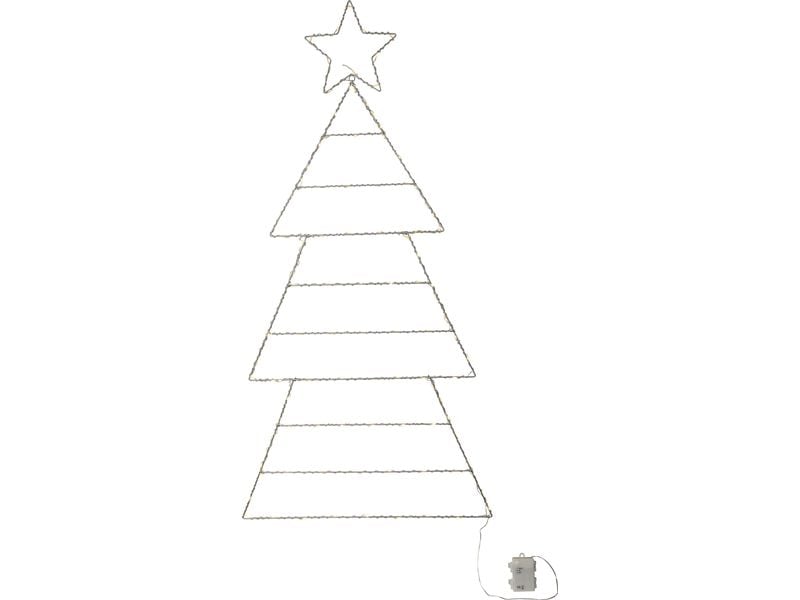 Star Trading | Silhouette Folde | IP44, Warmweiss, Silber