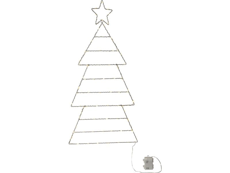 Star Trading | Silhouette Folde | IP44, Warmweiss, Silber