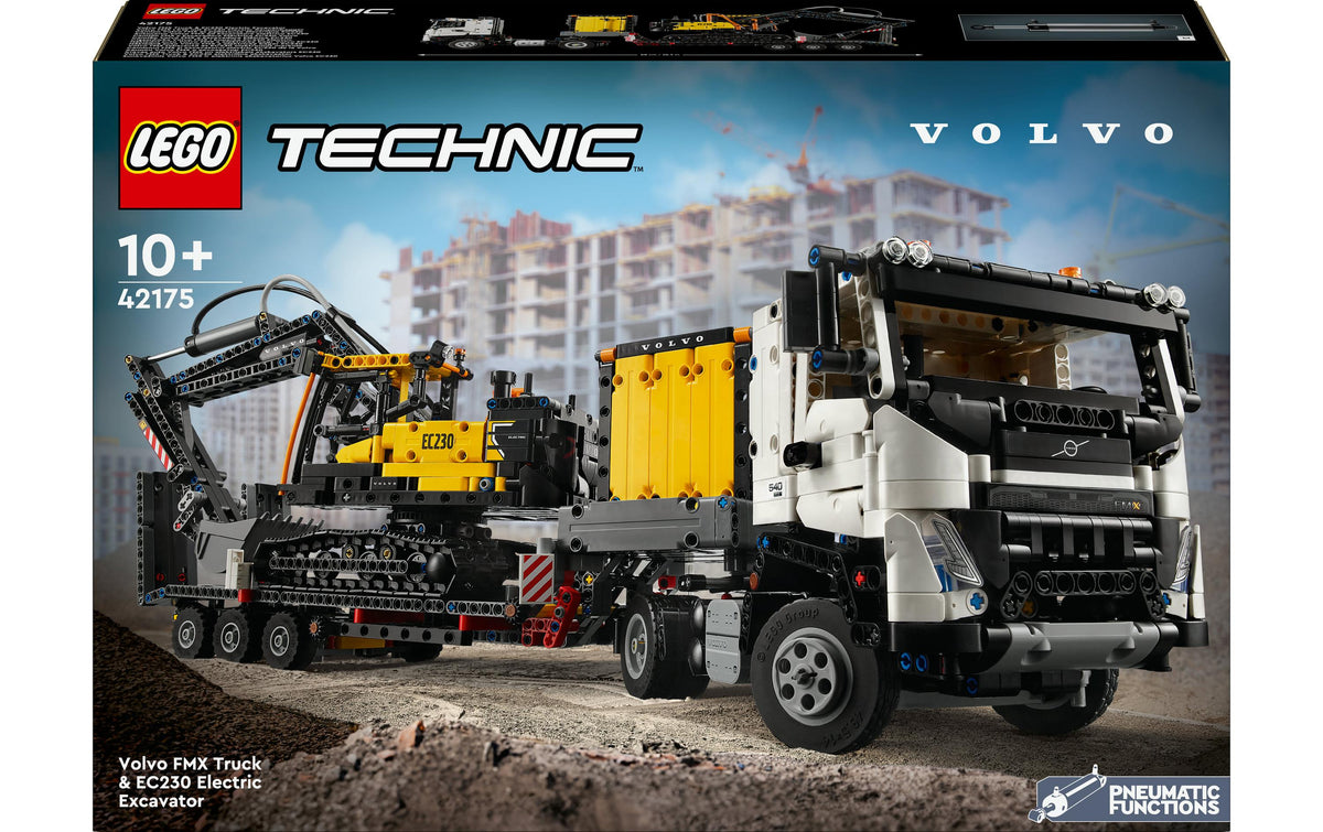 LEGO Volvo FMX LKW mit EC230 Raupenbagger