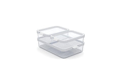 Rotho | Set KS Organizer 3 tlg. CAUMA | Transparent / Weiss