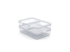 Rotho | Set KS Organizer 3 tlg. CAUMA | Transparent / Weiss