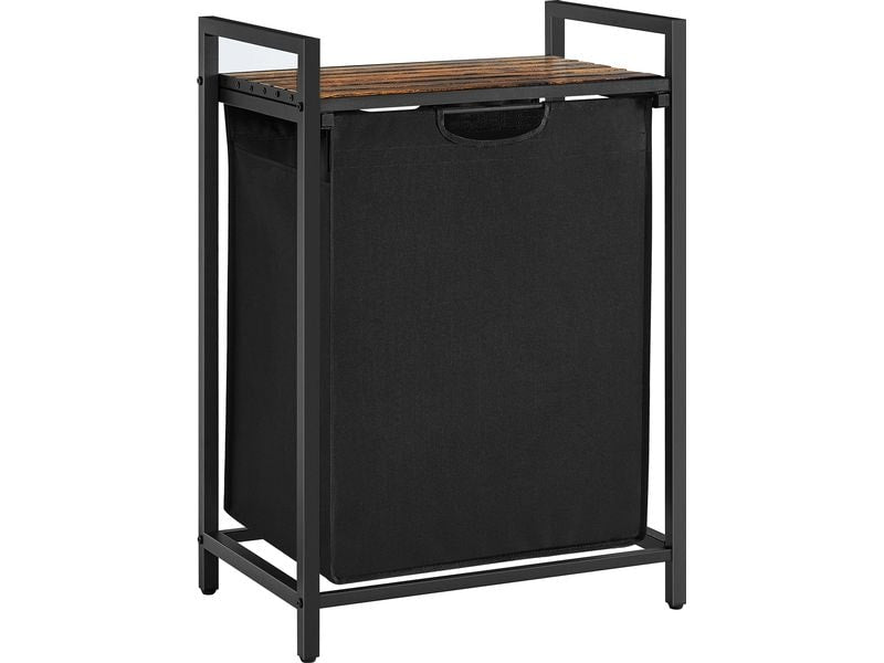 VASAGLE | Wäschekorb mit Ablage, 65L | 50x33x72 cm (LxBxH), Traglast Ablage 20kg