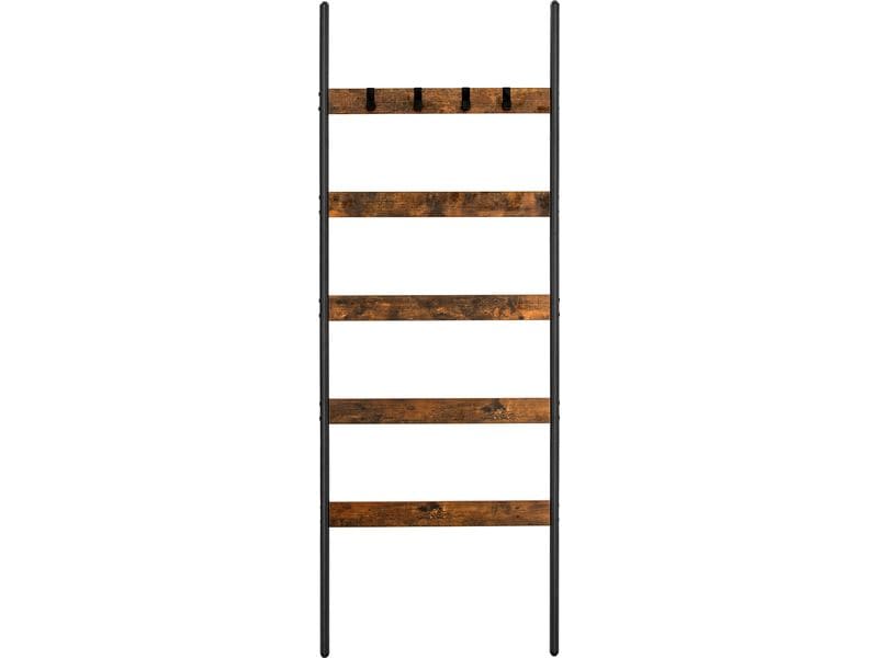 VASAGLE | Leiter-Regal mit 5 Sprossen | 65x178 cm (BxH), Stahl, Holzspanplatte