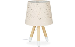 relaxdays, Tischlampe Sterne Hellbraun