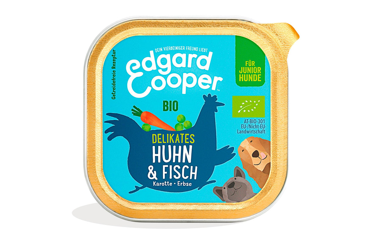 Edgard&Cooper Junior Bio Huhn+Fisch 17x100g