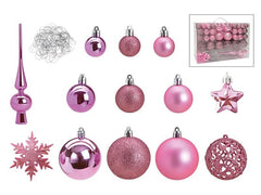 G. Wurm | Weihnachtskugeln-Set 111er | Ø 3/4/6 cm, rosa