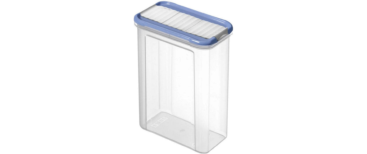 Rotho, Vorratsdose Domino 1.5 l, Blau/Trans
