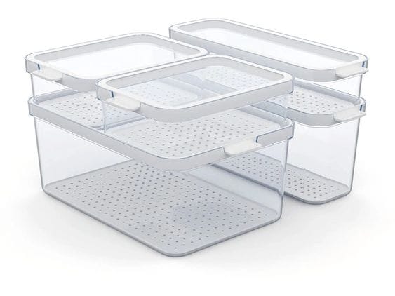 Rotho | Set KS Organizer 5 tlg. CAUMA | Transparent / Weiss