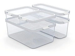 Rotho | Set KS Organizer 5 tlg. CAUMA | Transparent / Weiss