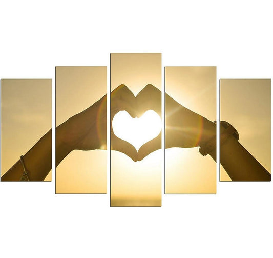 Wallxpert Bild Love  5-teilig