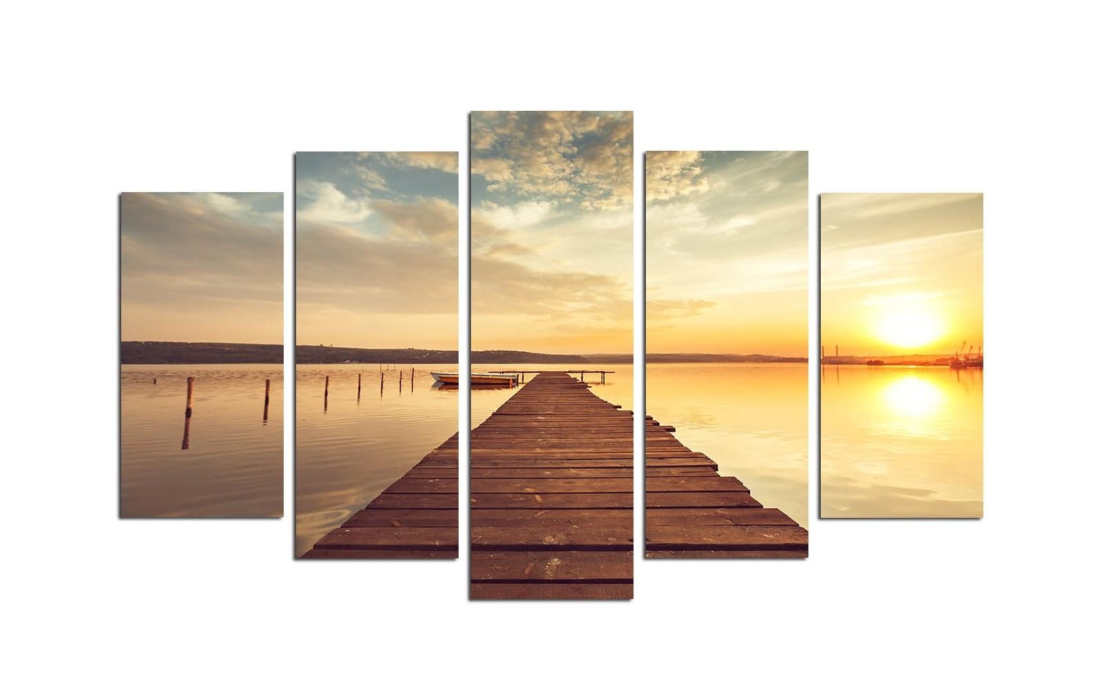 Wallxpert Bild Seesteg 5-teilig