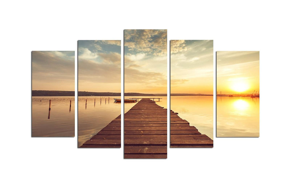 Wallxpert Bild Seesteg 5-teilig