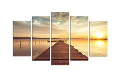 Wallxpert Bild Seesteg 5-teilig