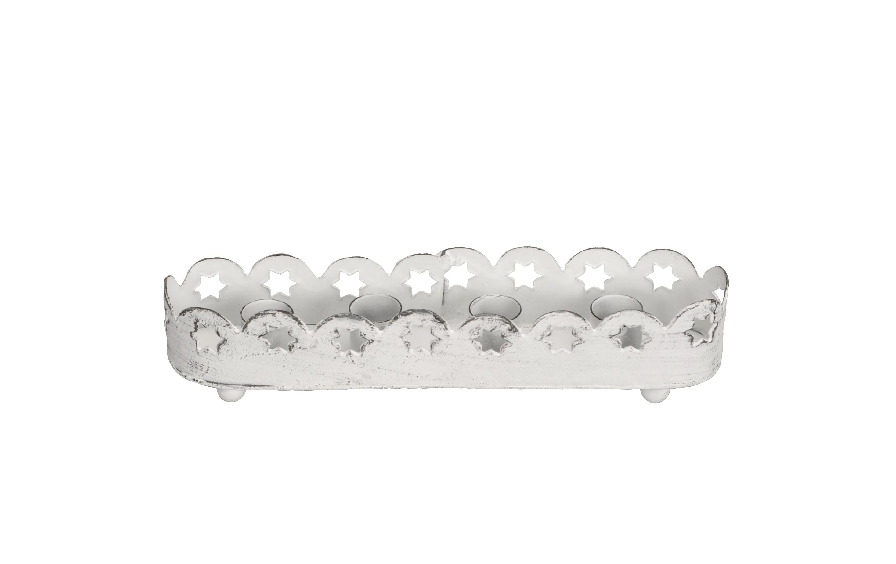 COCON Kerzenhalter, 15x3.5x3.5cm, weiss