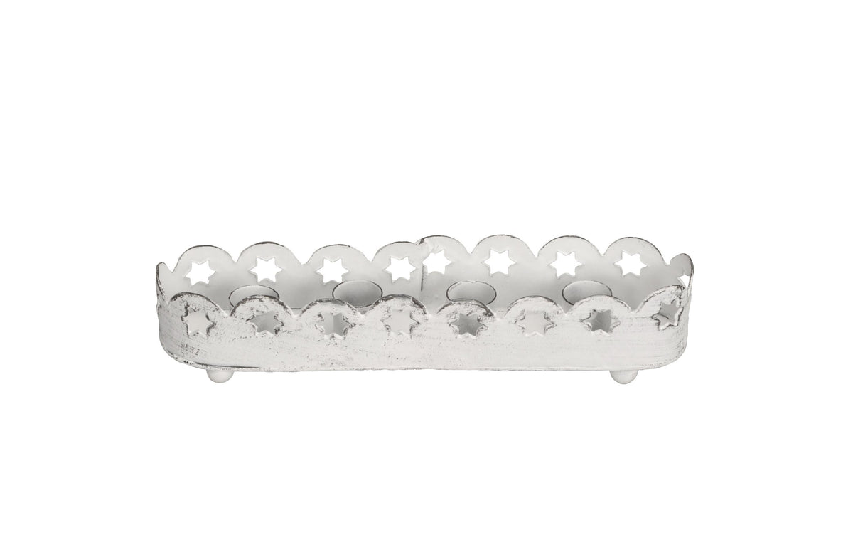 COCON Kerzenhalter, 15x3.5x3.5cm, weiss