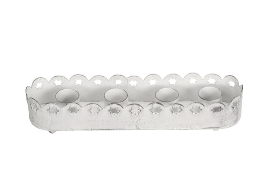 COCON Kerzenhalter, 21x4.5x4cm, weiss