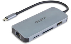 DICOTA | 8-in-1 Multi Hub 4K PD 100W | silber