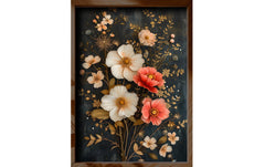Wallxpert | Bild Flowers | MDF/Fichte, Grösse: 35 x 47 x 3.5 cm