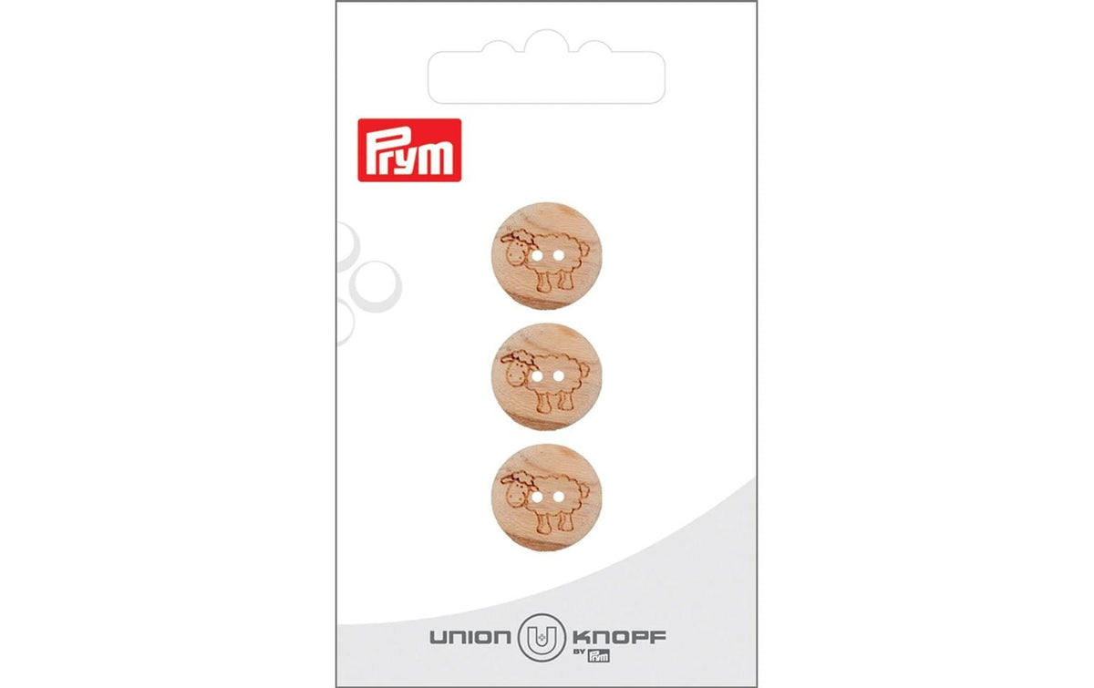 Bu Prym  Knopf Holzknopf 2-Loch Schaf