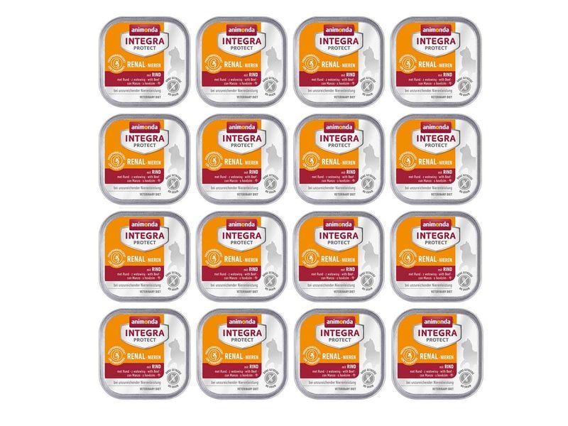 Animonda Integra Protect | Animonda Integra Cat Niere Rind 16x100g Kit | 1.6 kg