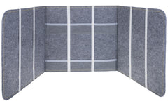 FTM | Trennwand | grau, Filz, 121x39cm (ungefaltet)