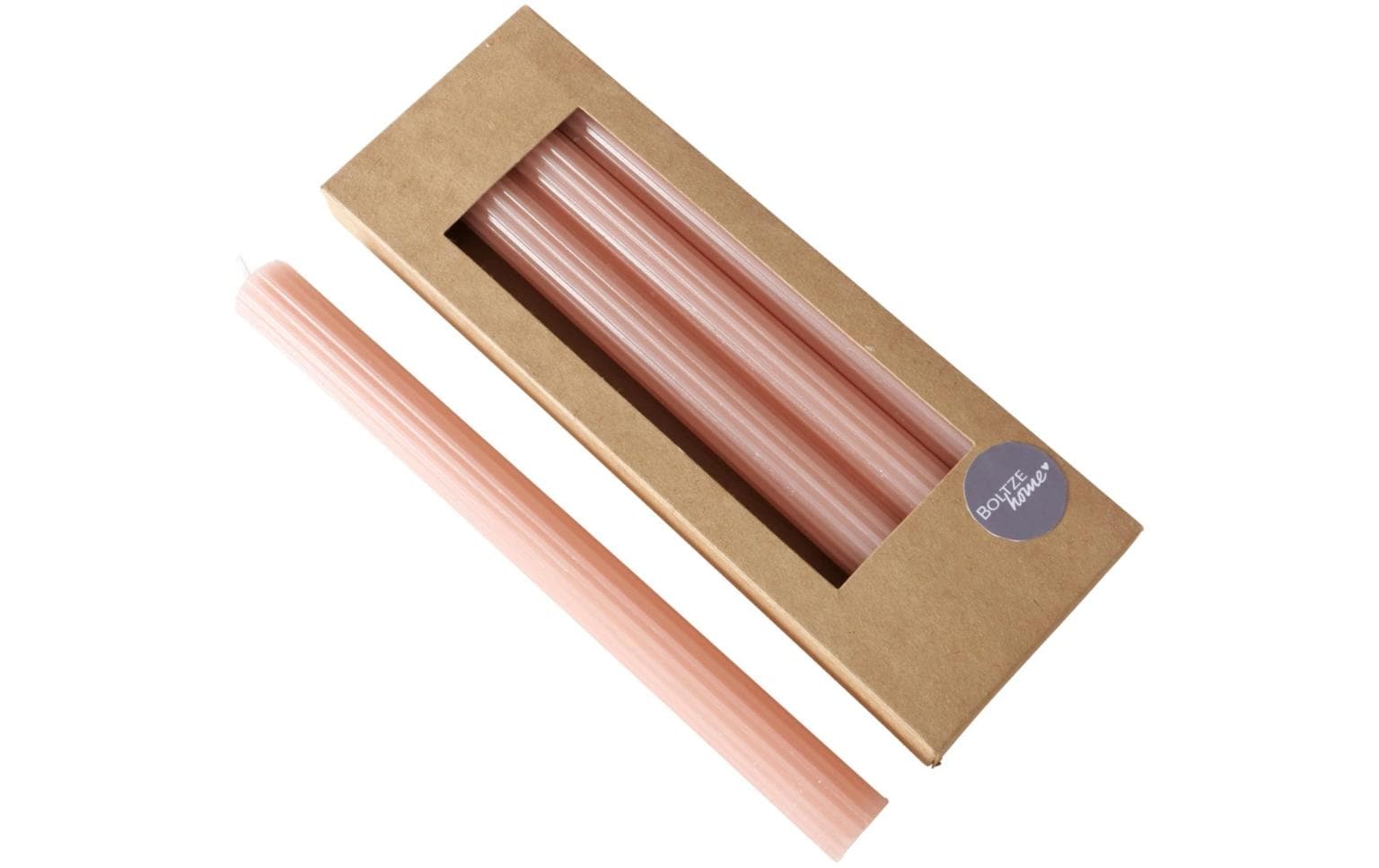 Boltze Stabkerze Classic 4 tlg. Hellrosa