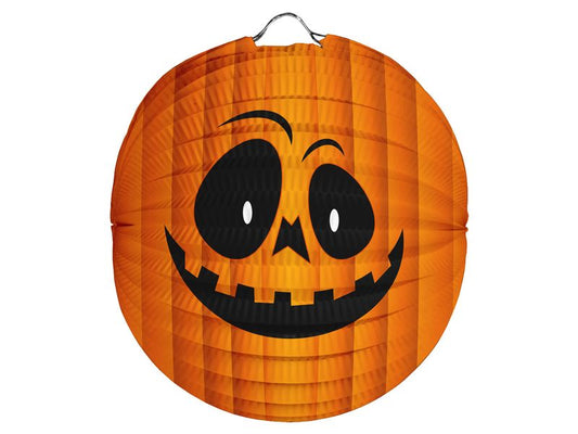 Folat | Halloween Lampion Kürbis | 22 cm, rund, orange, Papier, 1 Stk