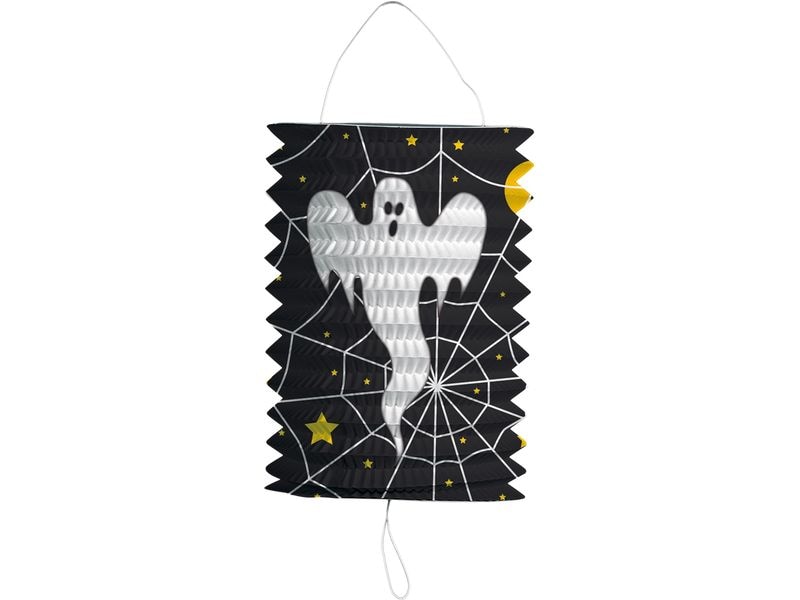 Folat | Halloween Lampion Gespenst | 16 cm, rund, mehrfarbig, Papier, 1 Stk