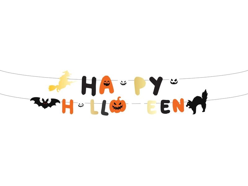 Folat | Halloween Girlande Buchstaben | mehrfarbig, 2m, 1 Stück