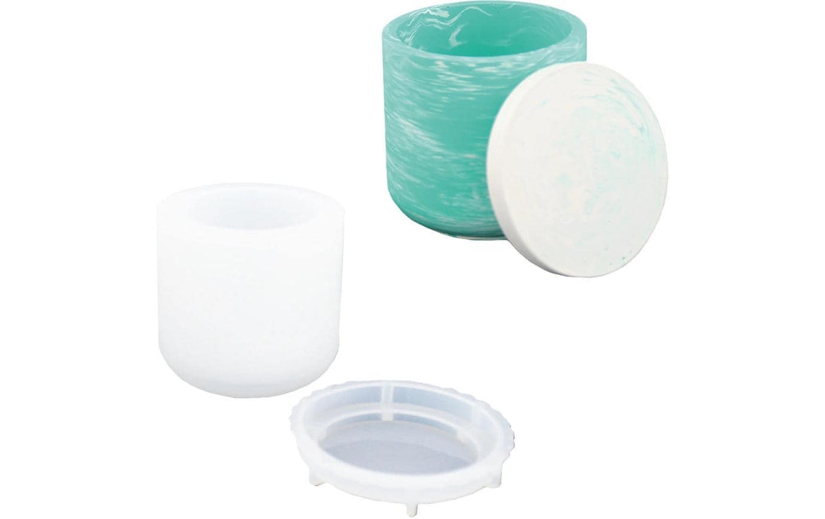 Jesmonite Giessform Becher rund mit Deckel