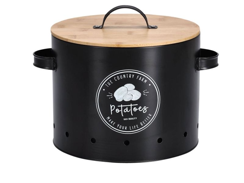 Zeller Present | Kartoffeltopf Potat. | Bambus/Metall, Ø 22,5 - 28 x 18 - 21 cm