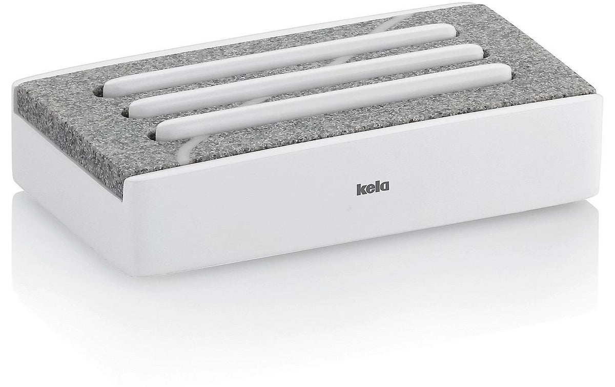 Kela Seifenschale Cube Weiss